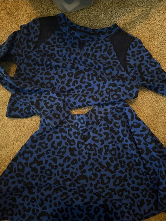 BONGO Dresses & Skirts - BONGO Blue and Black Leopard Print Set